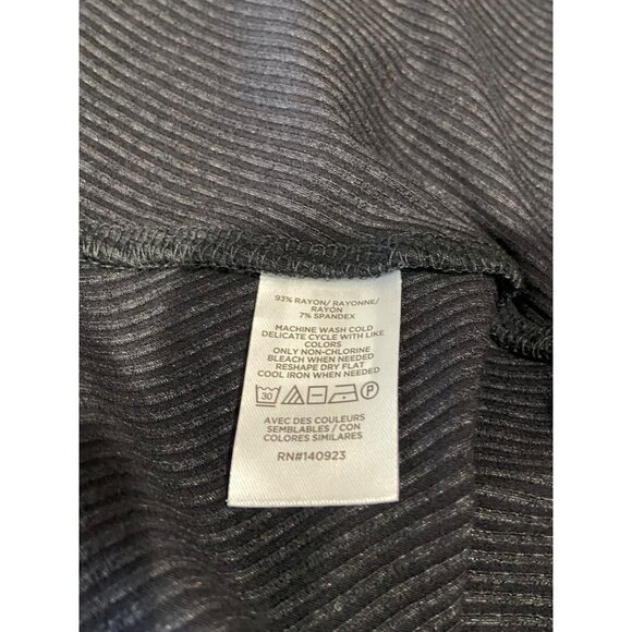 Loft Short Puff Sleeve Midi Dress Black Size XL NWT Minimalist Fall Party Career - Picture 4 of 11